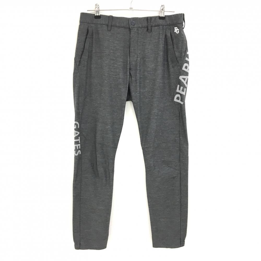 超美品】パーリーゲイツ ジョガーパンツ 杢グレー ロゴ白ドット