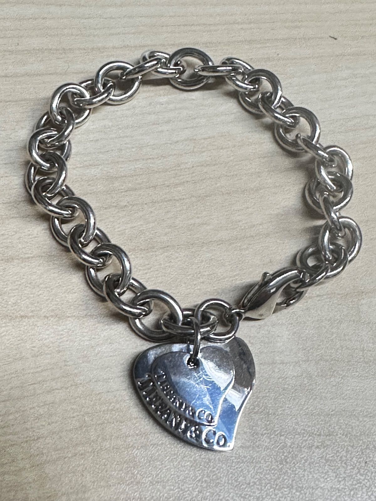 TIFFANY＆CO. ティファニー ダブルハートブレスレット 総重量33.6g 