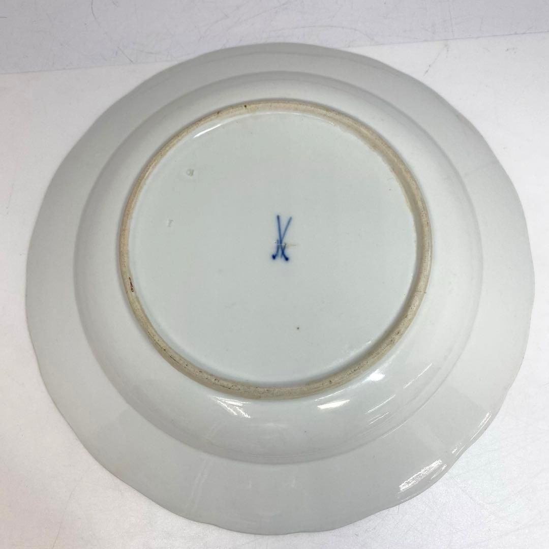 1880年代 マイセンローズ プレート 幅23.8㎝ 東な6-0429 NEXPOTALLINN_EU