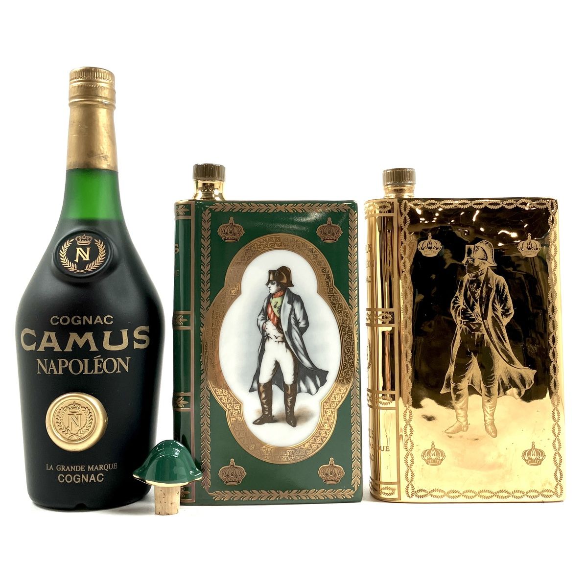 古酒 CAMUS ナポレオン コニャック ブック型 青緑白 - ブランデー