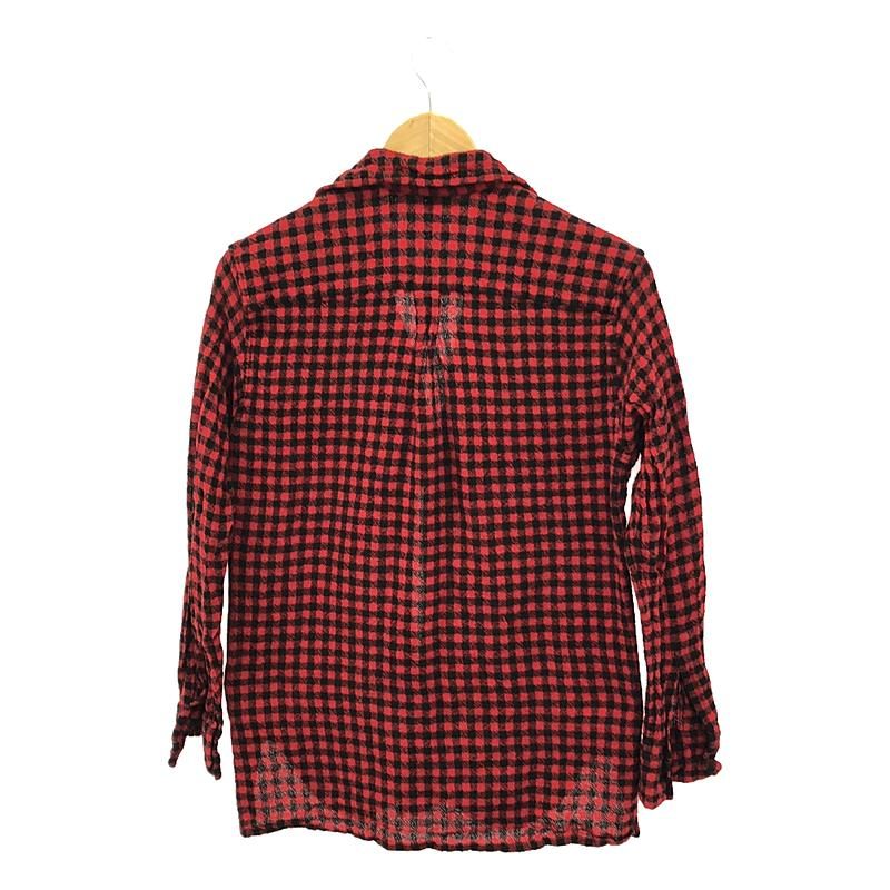 【美品】  DANIELA GREGIS / ダニエラグレジス | ウール チェック シャツジャケット | レッド/ブラック | レディース 美品】 DANIELA GREGIS / ダニエラグレジス | ウール チェック