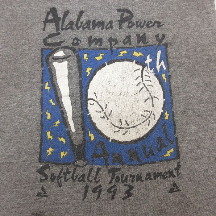 L/古着 ジャージーズ ビンテージ ノースリーブ Tシャツ メンズ 90s 野球 クルーネック グレー 霜降り spe 25jul12 中古