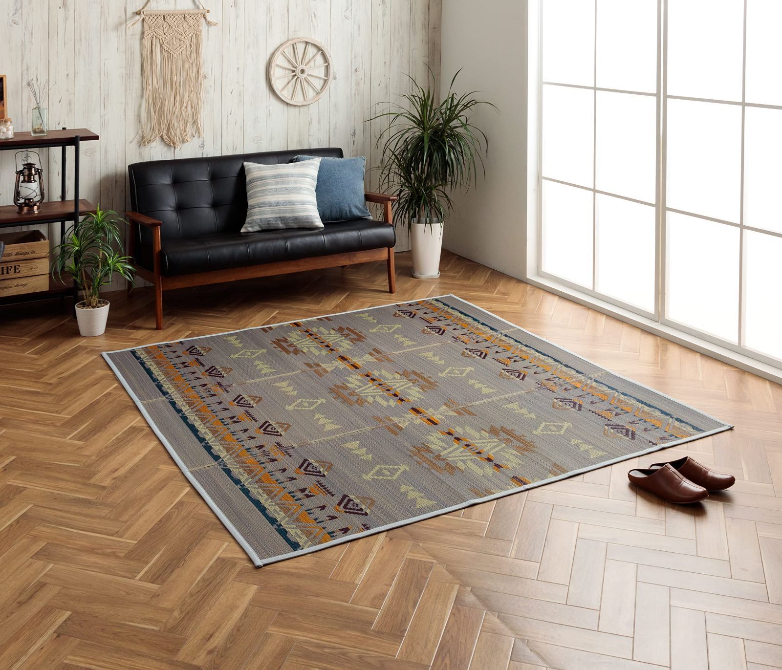 【特価商品】湿度調整作用 抗菌防臭効果 約120×180cm グレー クッション性 NSライク 長方形 自然素材 カーペット ラグ お手入れ簡単 い草 イケヒコ #1061940132504 イケヒコ・コーポレーション