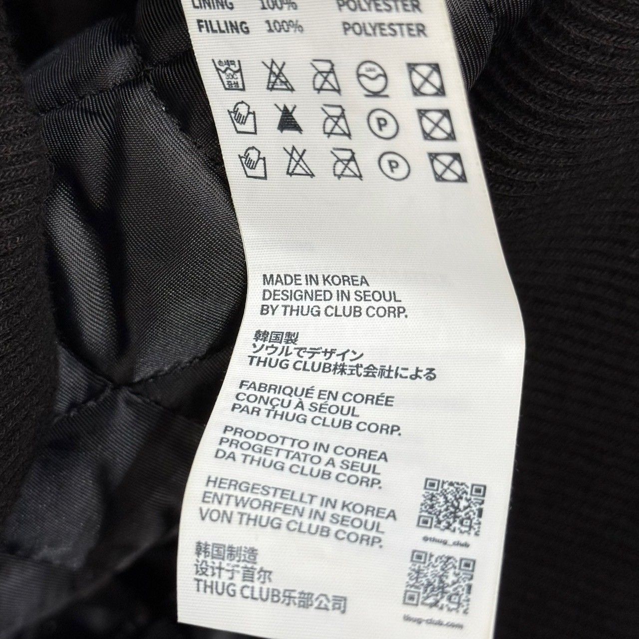 THUG CLUB サグクラブ 24AW NYLON JUMPER ダブルジップナイロン