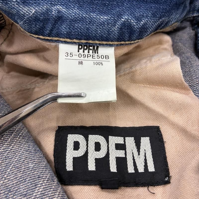 PPFM ダブルウエスト レイヤードパンツ 立体裁断 00s y2k PPFM ピーピーエフエム パンツ デニム、ジーンズ ダブル