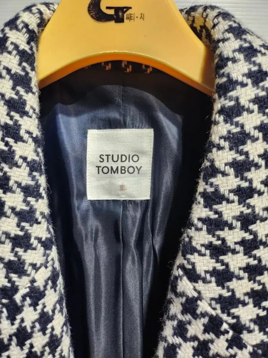 STUDIO TOMBOY スタジオトムボーイ ハウンドトゥース ロング コート