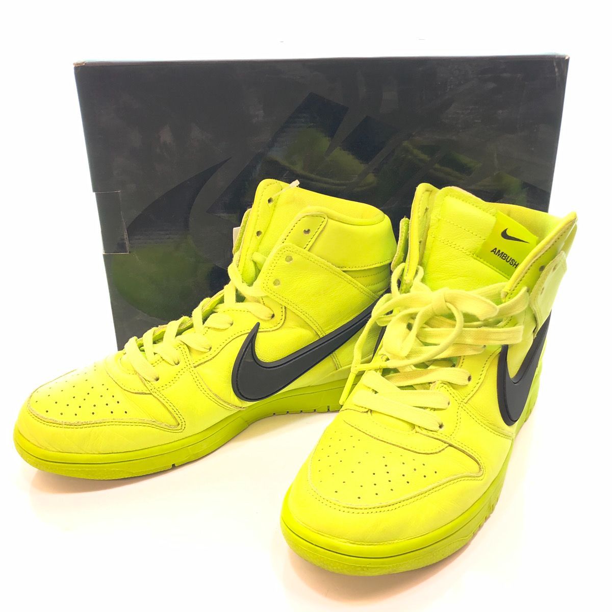 NIKE ナイキ AMBUSH アンブッシュ DUNK HIGH ダンク ハイ ハイカットスニーカー CU7544-300 27cm ライムカラー  イエロー