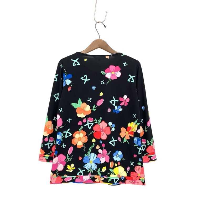 LEONARD SPORTS レオナールスポーツ ロゴ・花柄カットソー