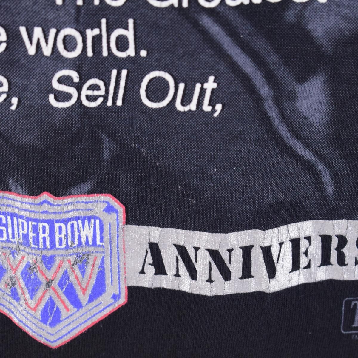 古着 90年代 SALEM SPORTSWEAR NFL SUPER BOWL XXV スーパーボウル スポーツプリントTシャツ メンズM