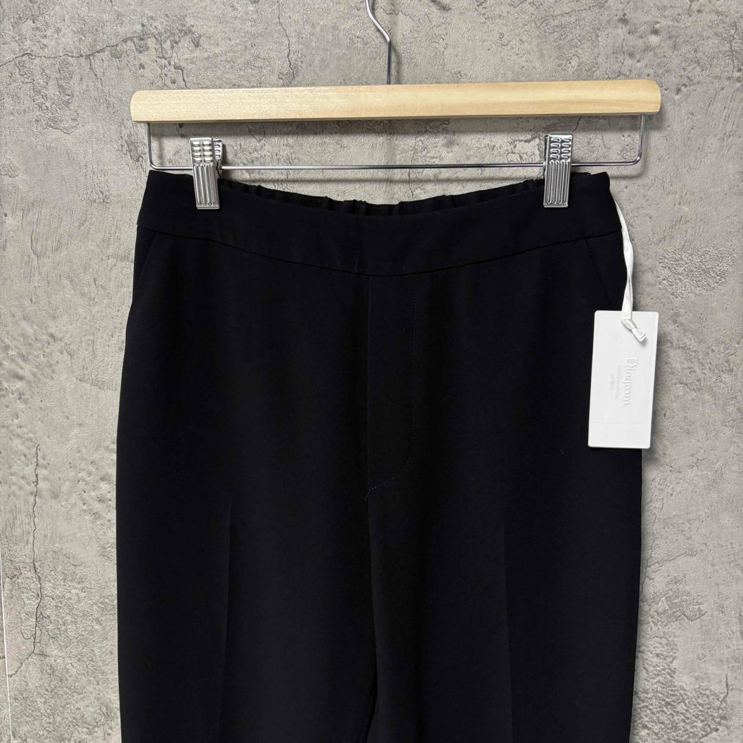 1.9万 タグ付き ♥ Diagram ダイアグラム GRACE CONTINENTAL グレースコンチネンタル センタープレス イージーパンツ タグ付き ♥品 ウエストゴム テーパード ブラック 36サイズ