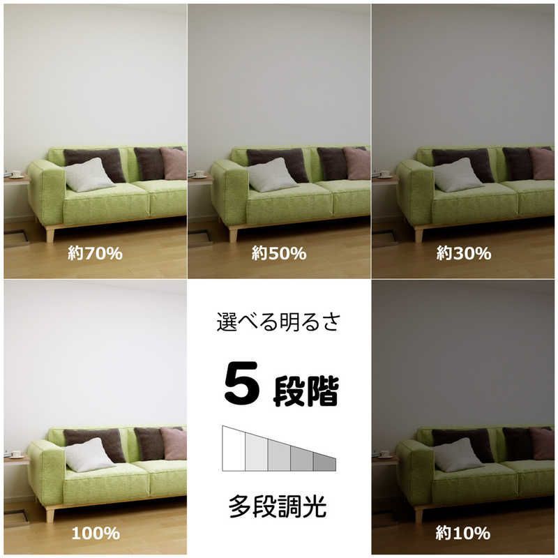 昼光色～電球色 リモコン付属