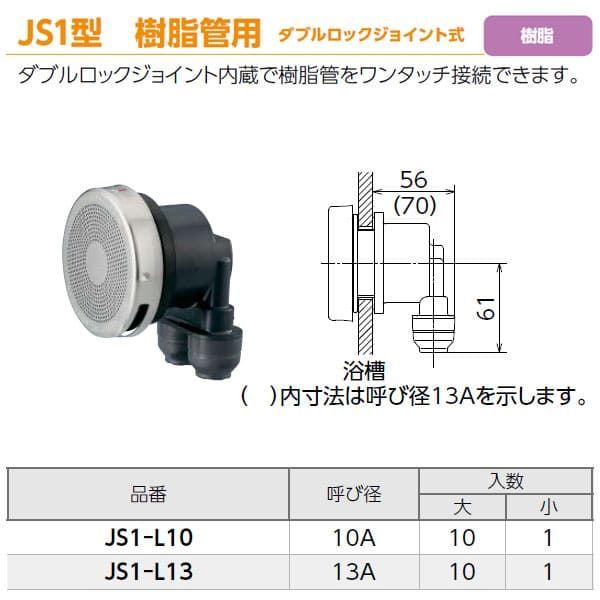 JS1-L13】オンダ製作所 無極性循環口 JS1型 樹脂管用 ダブル