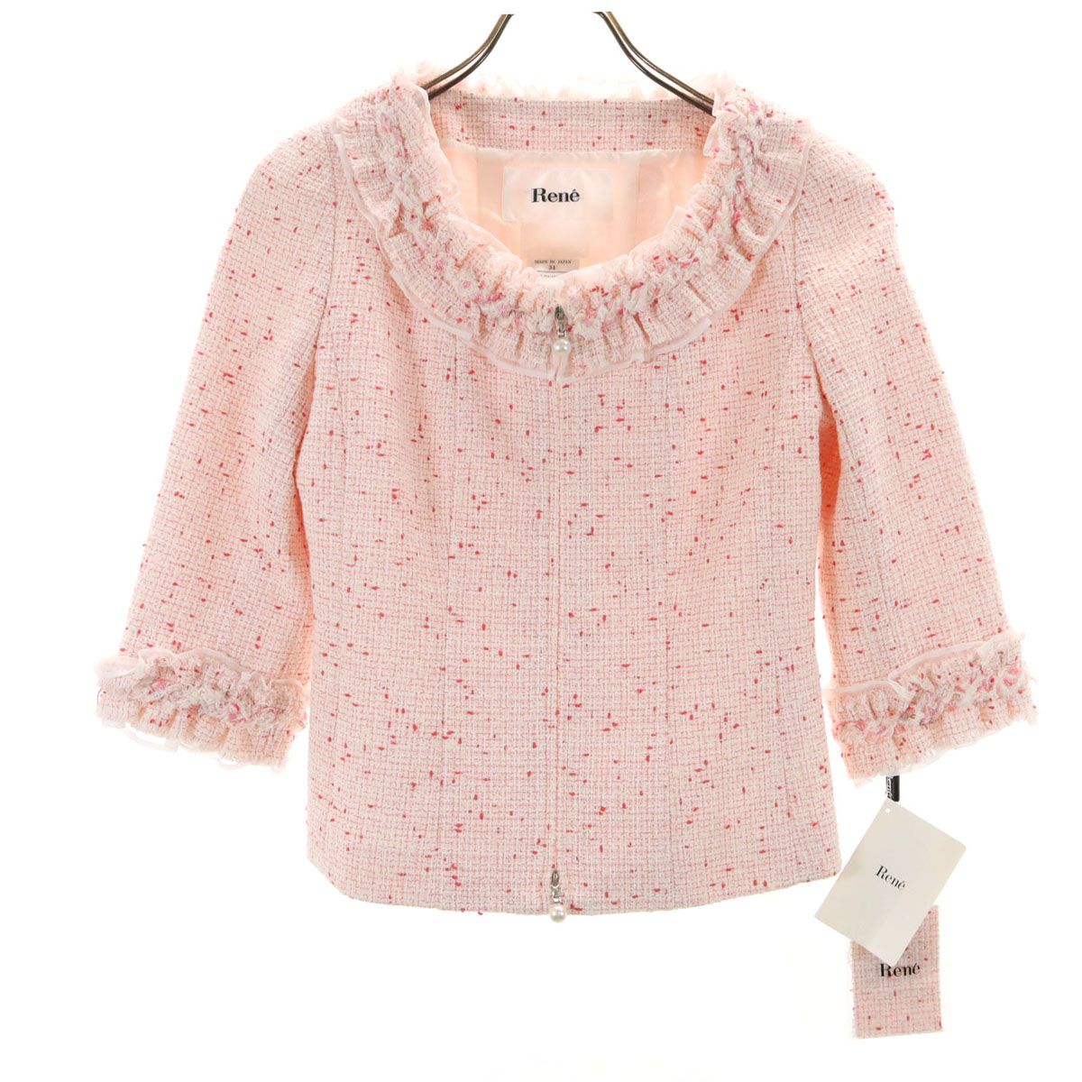 ルネ　Rene 2025春ツイードジャケット　サイズ34 Rene（ルネ） ツイードジャケット＆キュロットパンツセットアップ