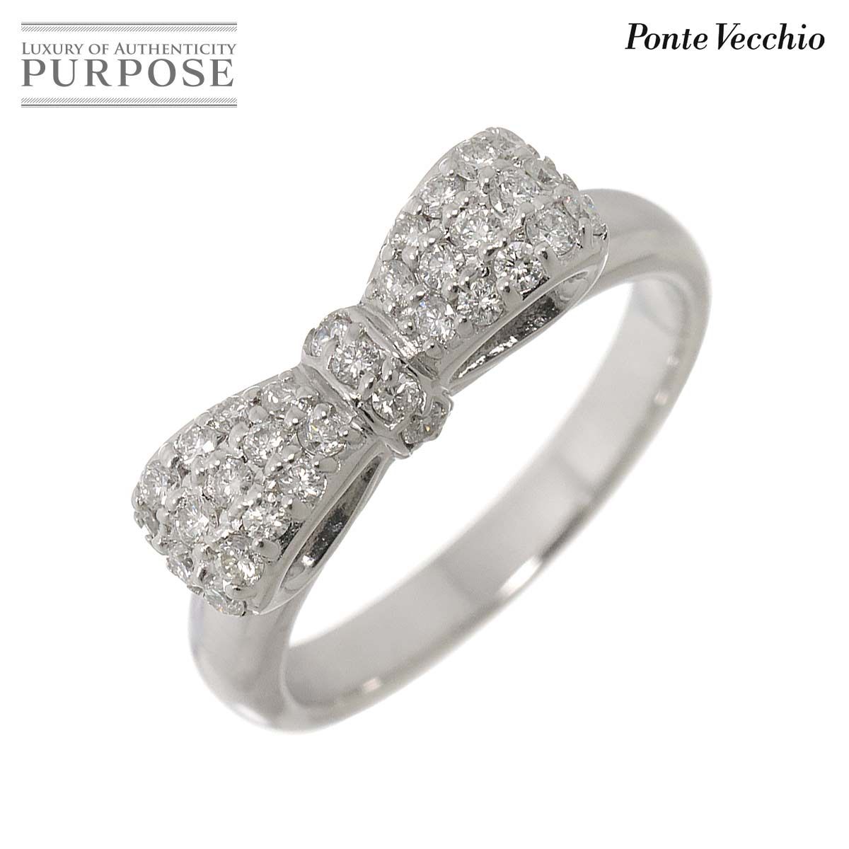 ポンテヴェキオ Ponte Vecchio 5号 リング ダイヤ 0.28ct K18 WG