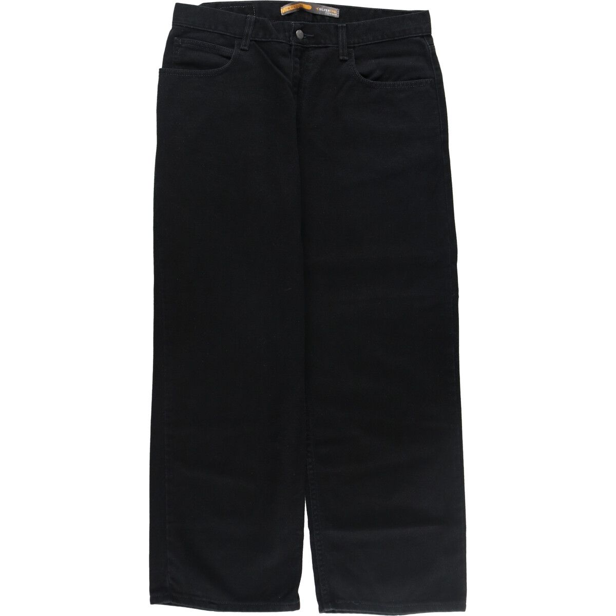 古着 リーバイス Levi's SILVER TAB LOW+LOOSE ブラックデニム ストレートデニムパンツ メンズw35相当/evb005684