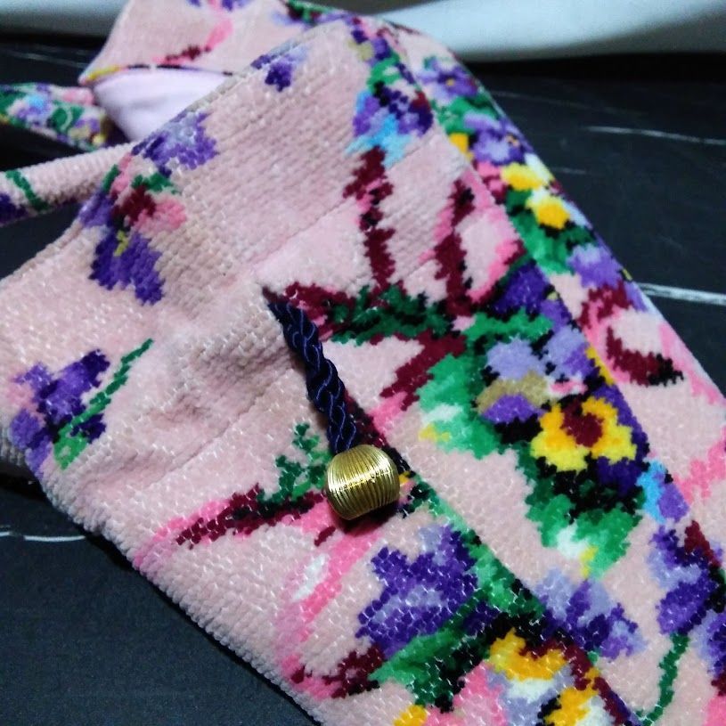 レイクアルスター　シェニール織　巾着　ミニバッグ ⑨【レア】Lake Alster レイクアルスター 巾着 バッグ ミニ