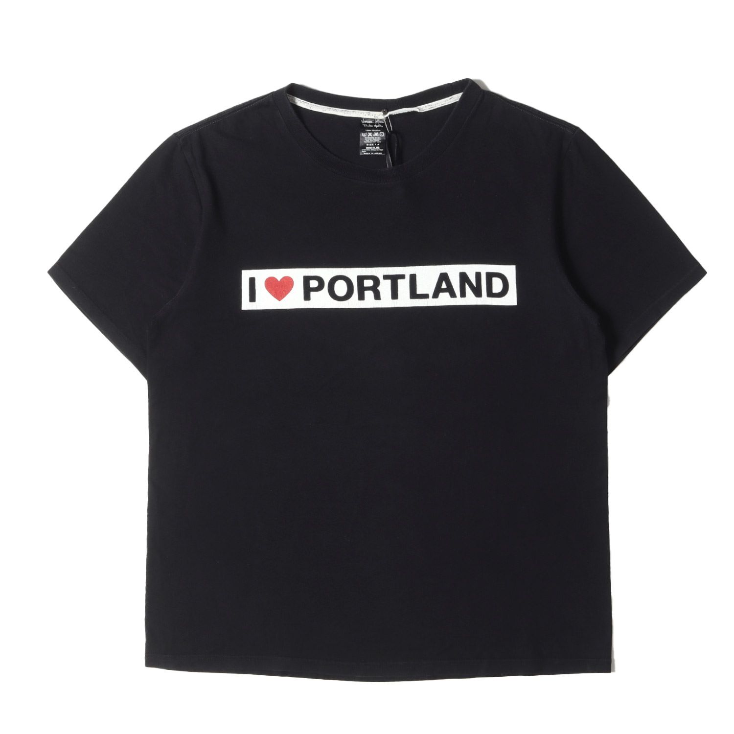 NUMBER (N)INE ナンバーナイン Tシャツ サイズ:4 08AW ポートランド期 I LOVE PORTLAND クルーネック Tシャツ  ブラック 黒 トップス カットソー 半袖【メンズ】 - メルカリ