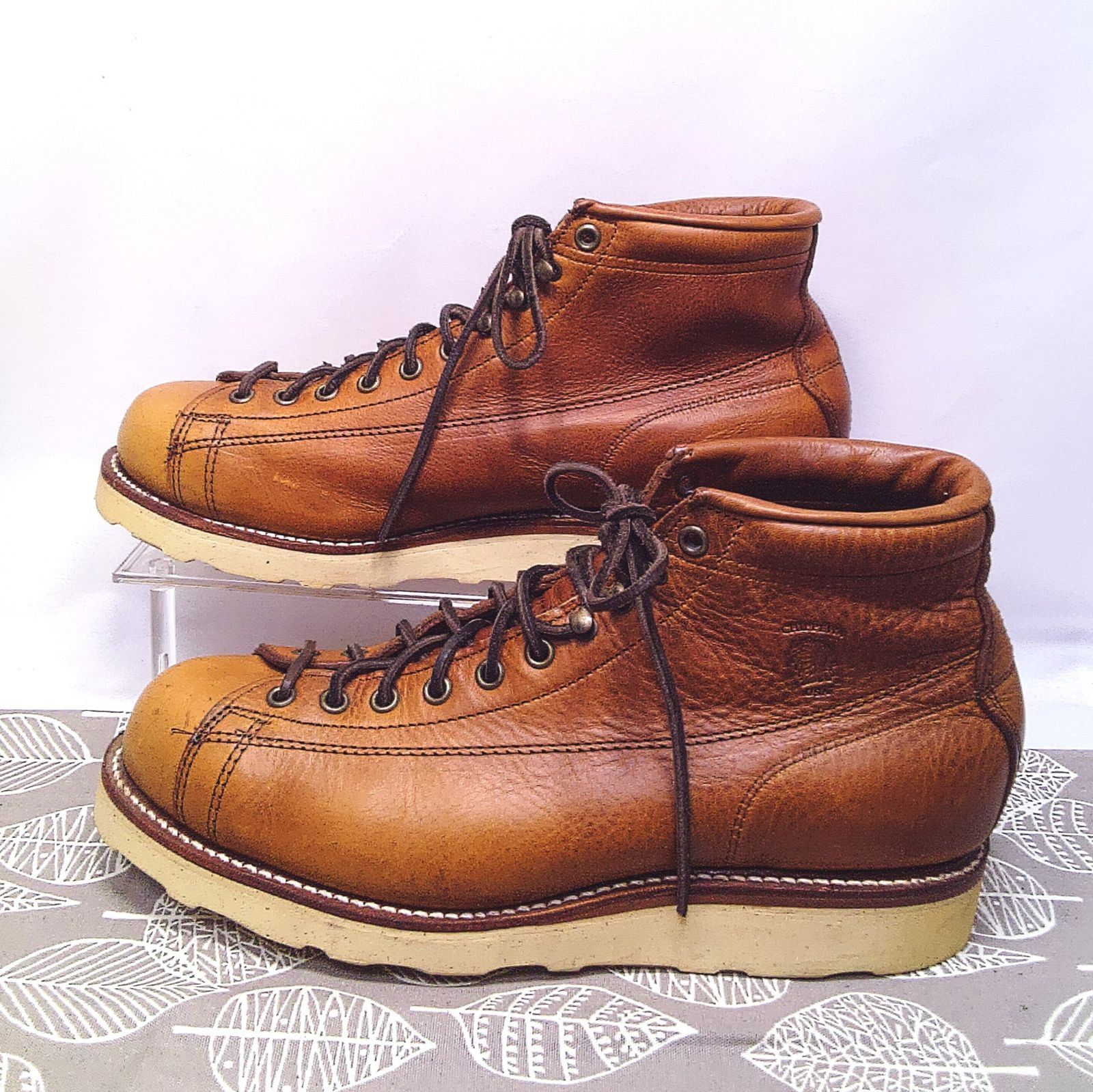 チペワ CHIPPEWA モンキーブーツ 美品 美品】チペワ CHIPPEWA モンキーブーツ キャメル 白タグ US9 約