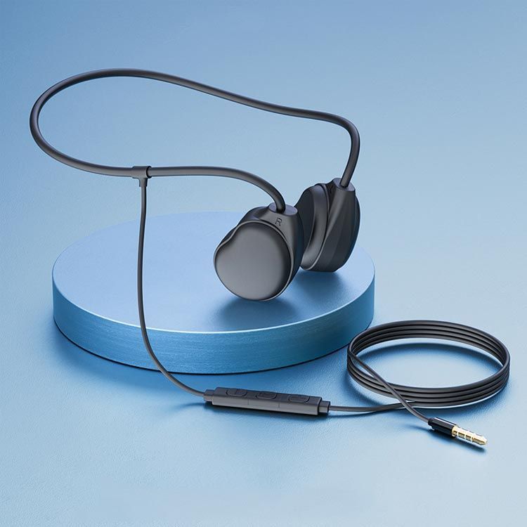 骨伝導イヤホン 有線イヤホン マイク付き 耳を塞がない 骨伝導