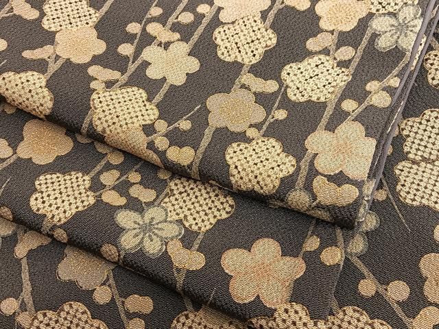 平和屋着物○上質な小紋 松葉文 鬼しぼ縮緬 正絹 逸品 DAAV3283du