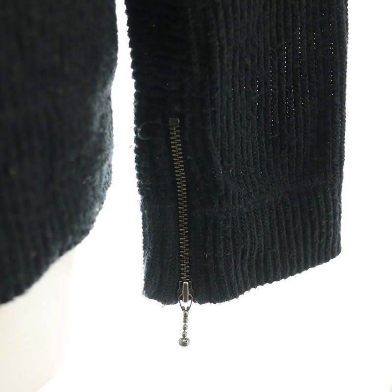 【新品未使用】ヒステリックグラマー スタッズ付 ニットライダース ジャケット 黒 HYSTERIC GLAMOUR ヒステリックグラマー Lewis Leathers ルイス