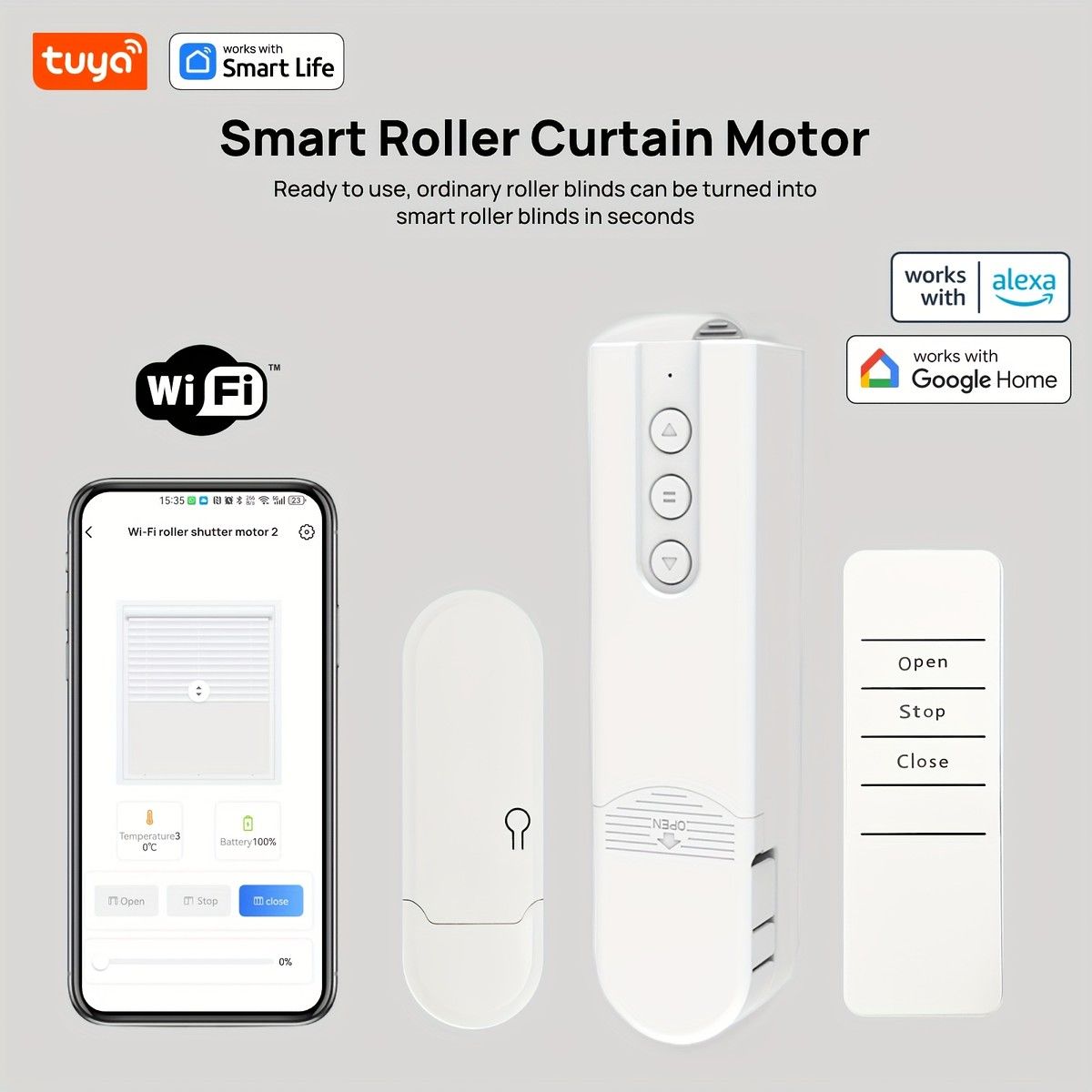 スマートWi-Fi対応 電動カーテンロボット 簡単取付 アプリ Alexa Google Home連携 タイマー機能搭載 リチウムバッテリー内蔵 耐荷重8kg スマートホーム化 NEXPOTALLINN_EU