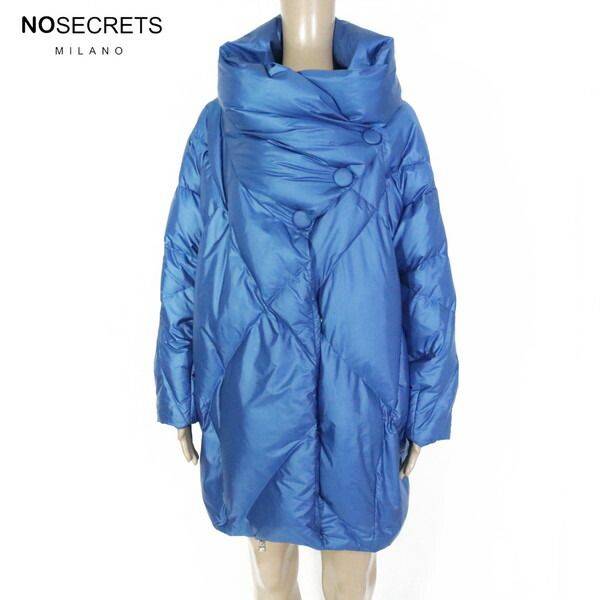 80%OFF 訳あり ノーシークレッツ SNOW SECRET コート 42 ECO155 M Lサイズ ブルー レディース ダウンコート アウター オーバーサイズ 中綿入り