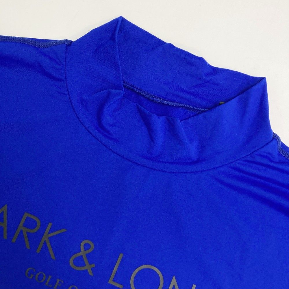 サイズ：50 MARK&amp;LONA マークアンドロナ  ハイネック 長袖 インナーTシャツ  ブルー系 [240101463088] ゴルフウェア メンズ ストスト サイズ：50 MARK&LONA マークアンドロナ ハイネック 長袖