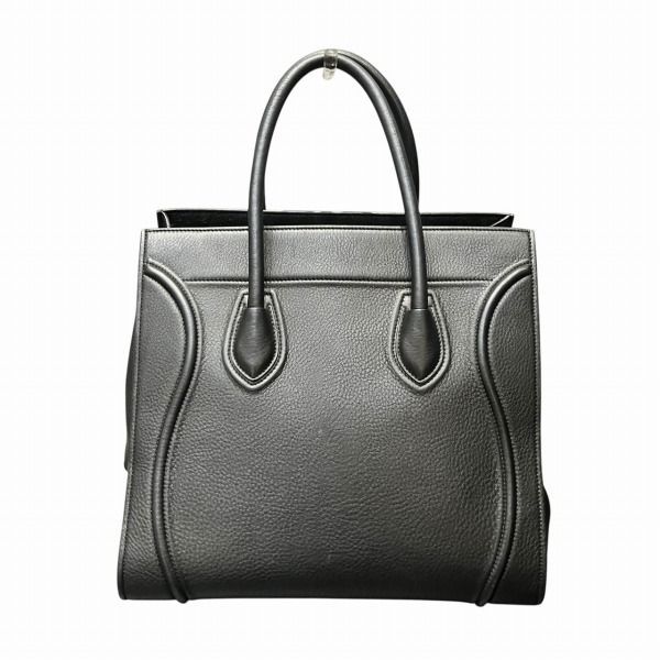 CELINE ラゲージ ブラックレザーハンドバッグ CELINE セリーヌ ラゲージ ミニショッパー ハンドバッグ レザー