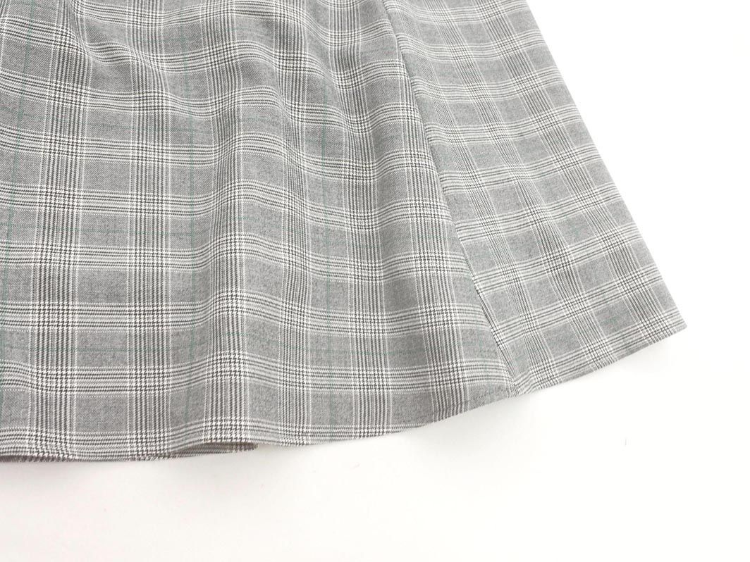 HARE セットアップ　ショートジャケット&ロングスカート チェック グレー系 HARE - HARE ハレ チェック ショートジャケット ロングフレア