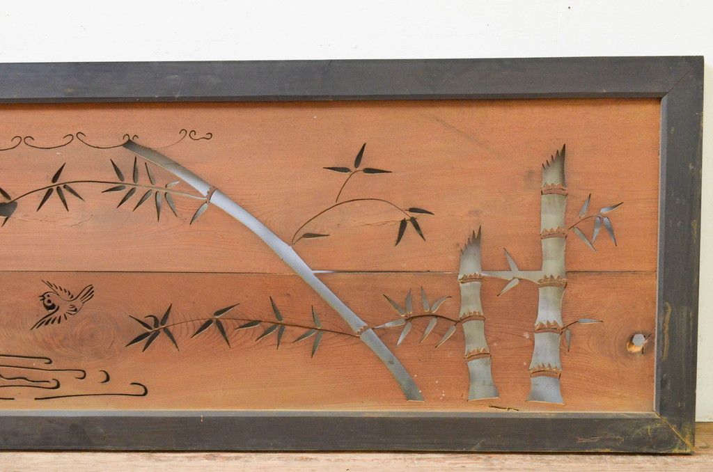 極美品高級唐木家具 欅（ケヤキ）コーナーラック 竹節彫り 透かし