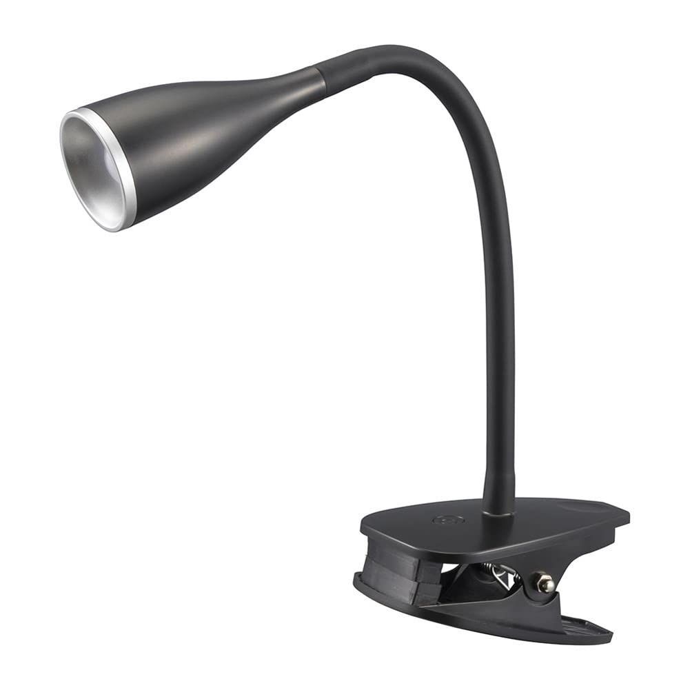 LEDクリップライト スポットライト 間接照明 USB電源 AC電源 オーム電機 昼白色 ブラック LTC-LC12L2-KN 06-0908 OHM