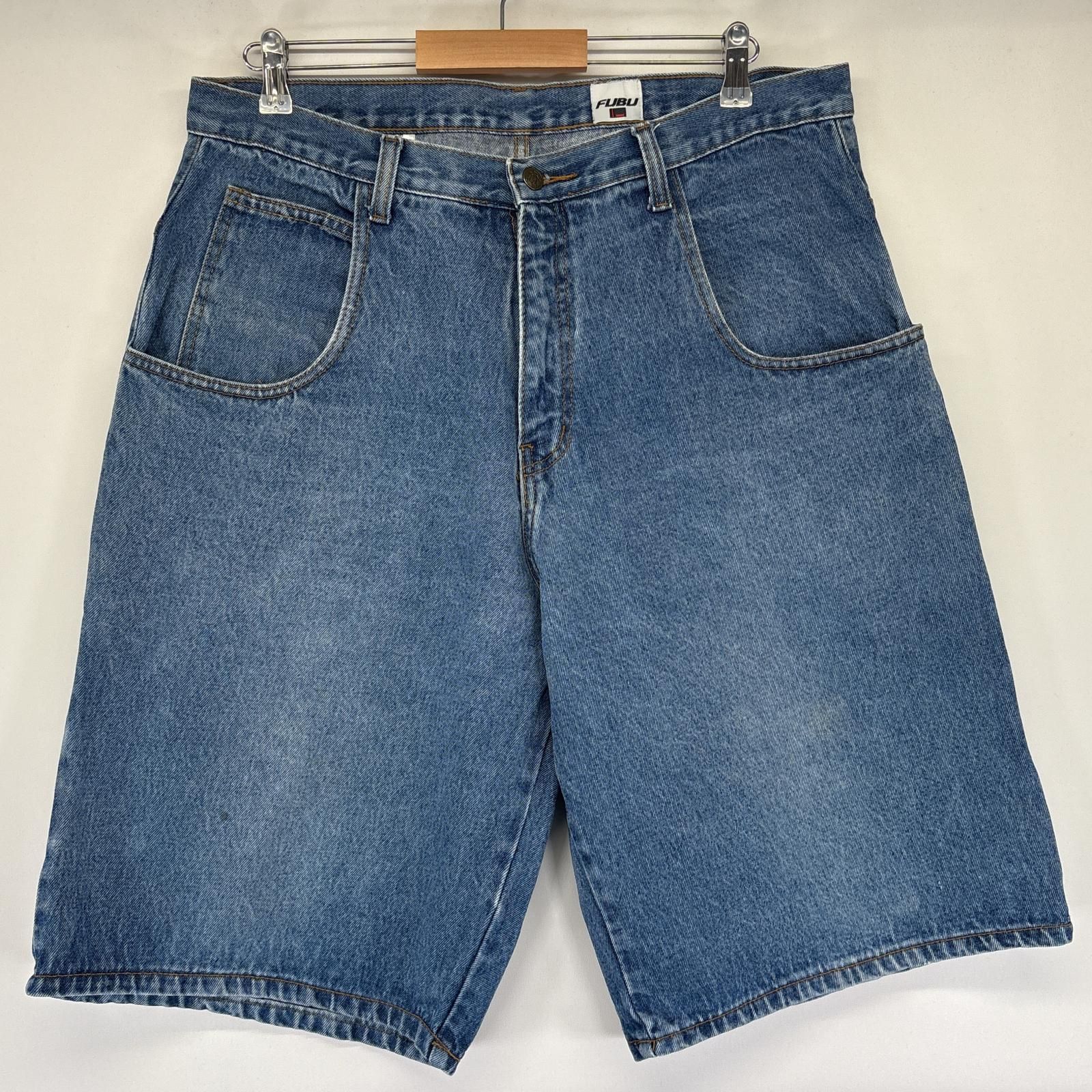 古着 フブ FUBU ショートパンツ デニム ペインターパンツ 大きい