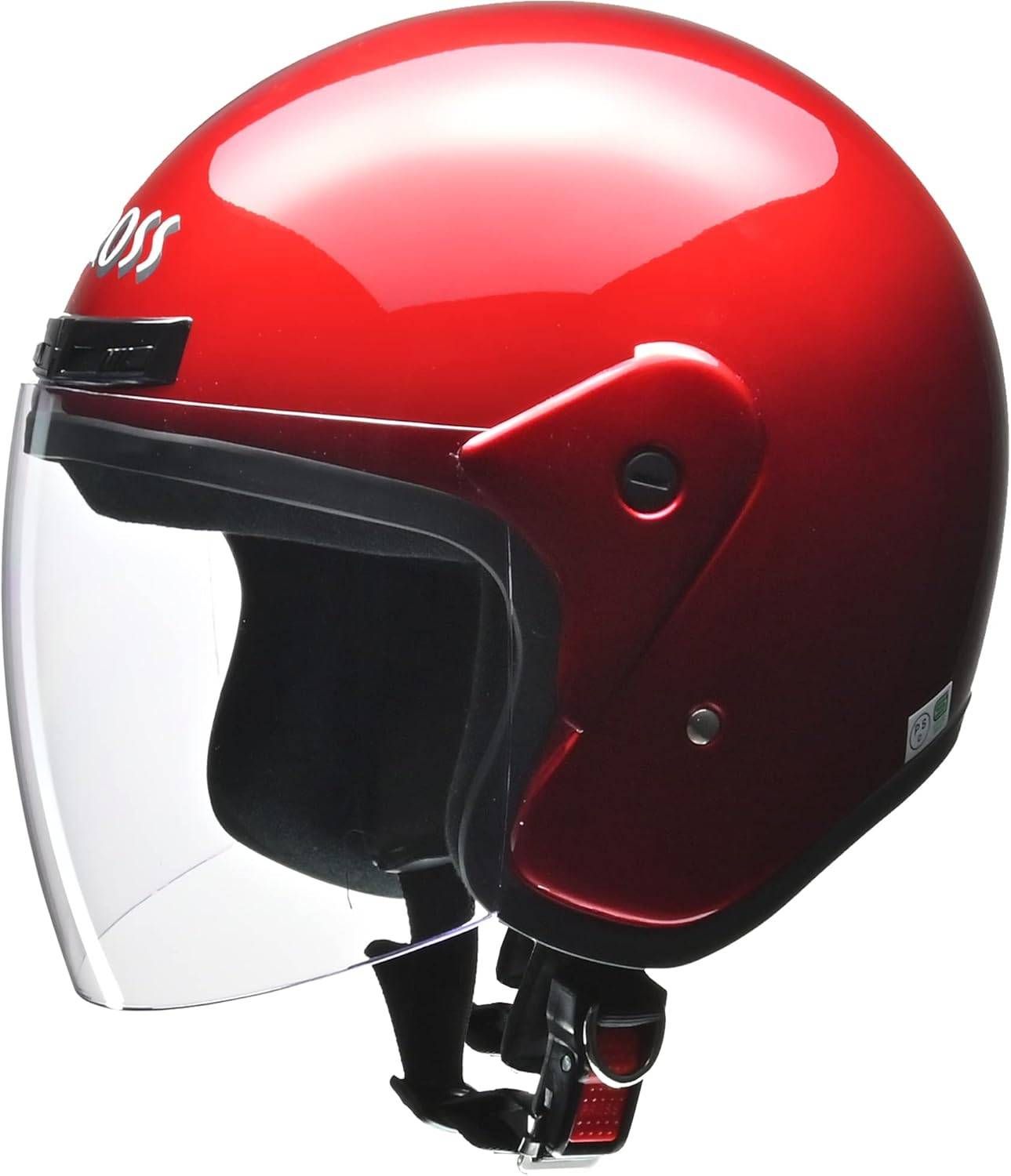 未使用 リード工業 LEAD バイクヘルメット ジェット CROSS CR-720 キャンディーレッド フリーサイズ 57-60cm 軽量 通気性 衝撃吸収 認証 フィット感 防風 保護 安全