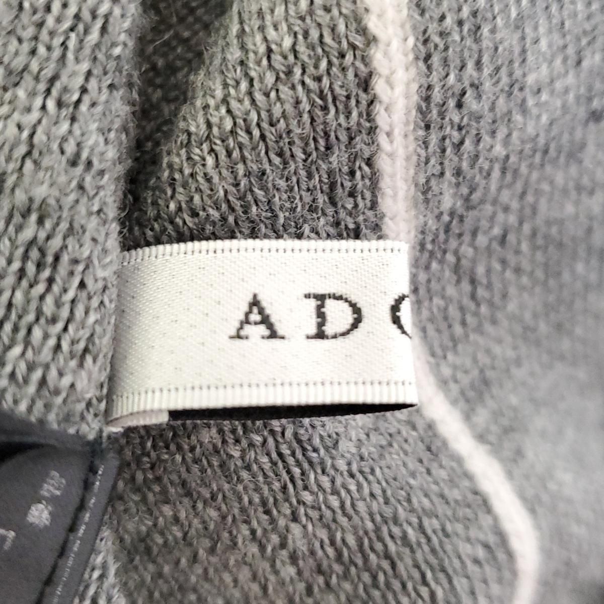ADORE(アドーア) 長袖セーター サイズ38 M レディース美品 - グレー×アイボリー タートルネック/ニット/ストライプ - メルカリ