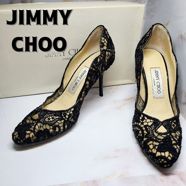 JIMMY CHOO ジミーチュウ パンプス ブラック - メルカリ