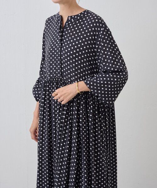 BEARDSLEY ドットギャザーワンピース