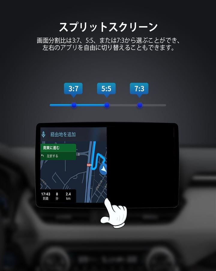 OTTOCAST OttoAibox P3 オットキャスト Android 12アタブター nano SIMカード/Micro SDカードスロット HDMI出力端子搭載 前席後席でYoutube Netflix