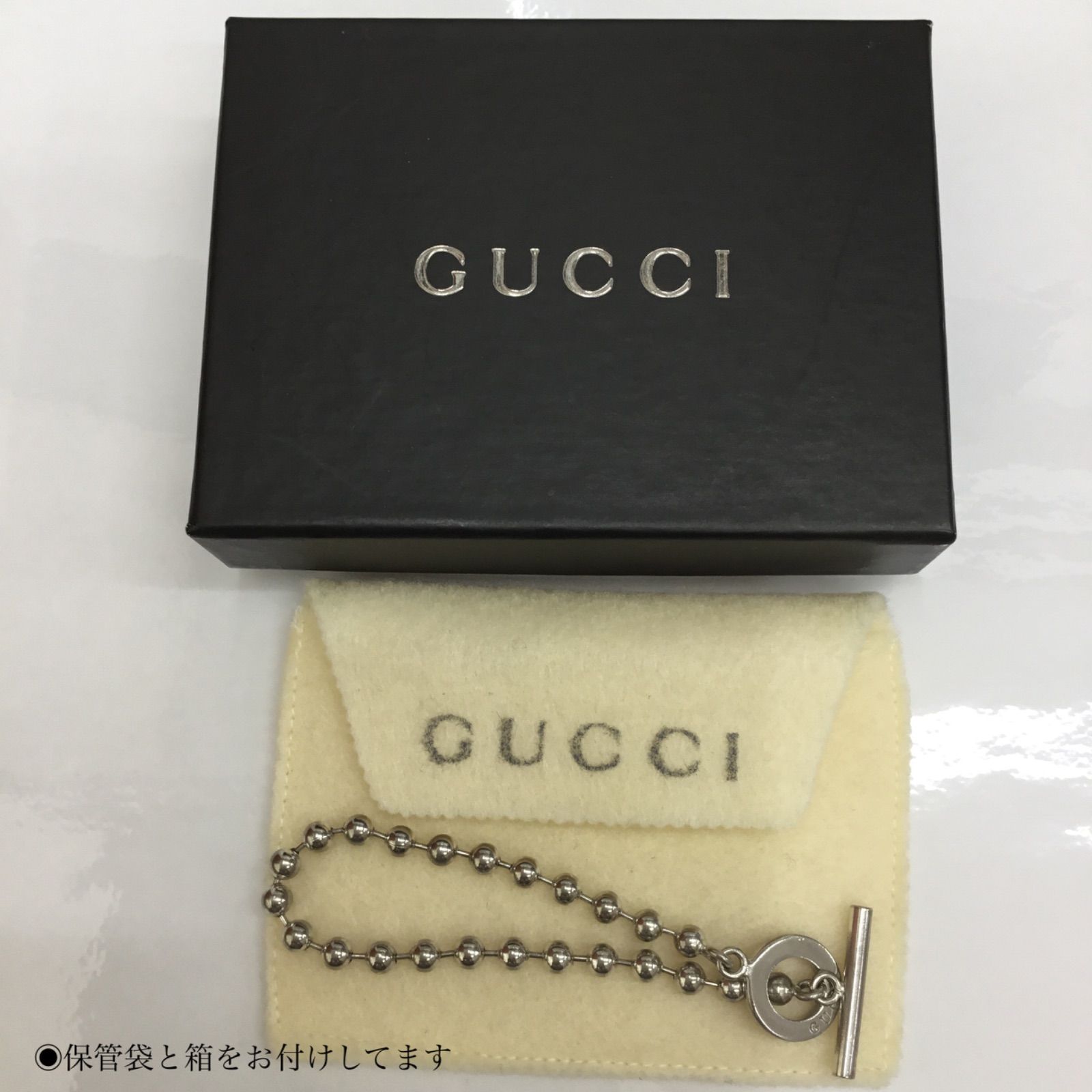 GUCCI グッチ ／ グッチボールチェーン Tバー式クラスプ ／ グッチT