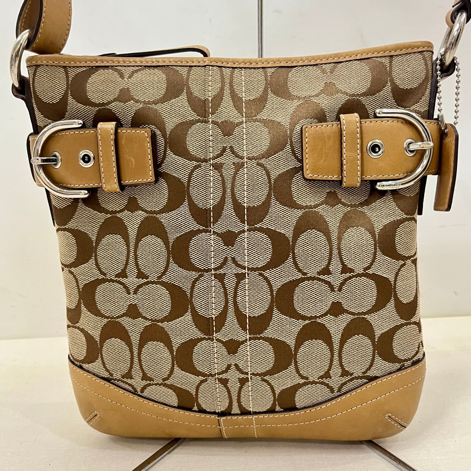 COACH コーチ ワンショルダー ミニ ハンドバッグ シグネチャー 