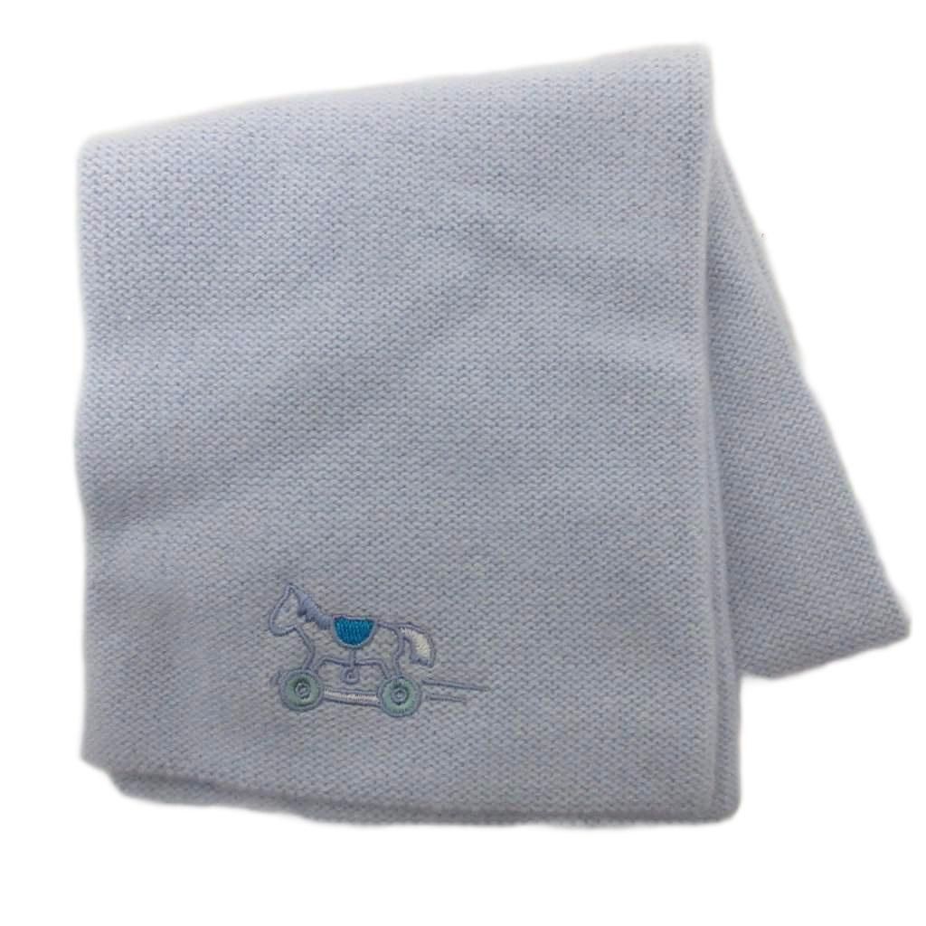 エルメス HERMES マフラー ストール ロゴ刺繍 カシミヤ 青 ブルー