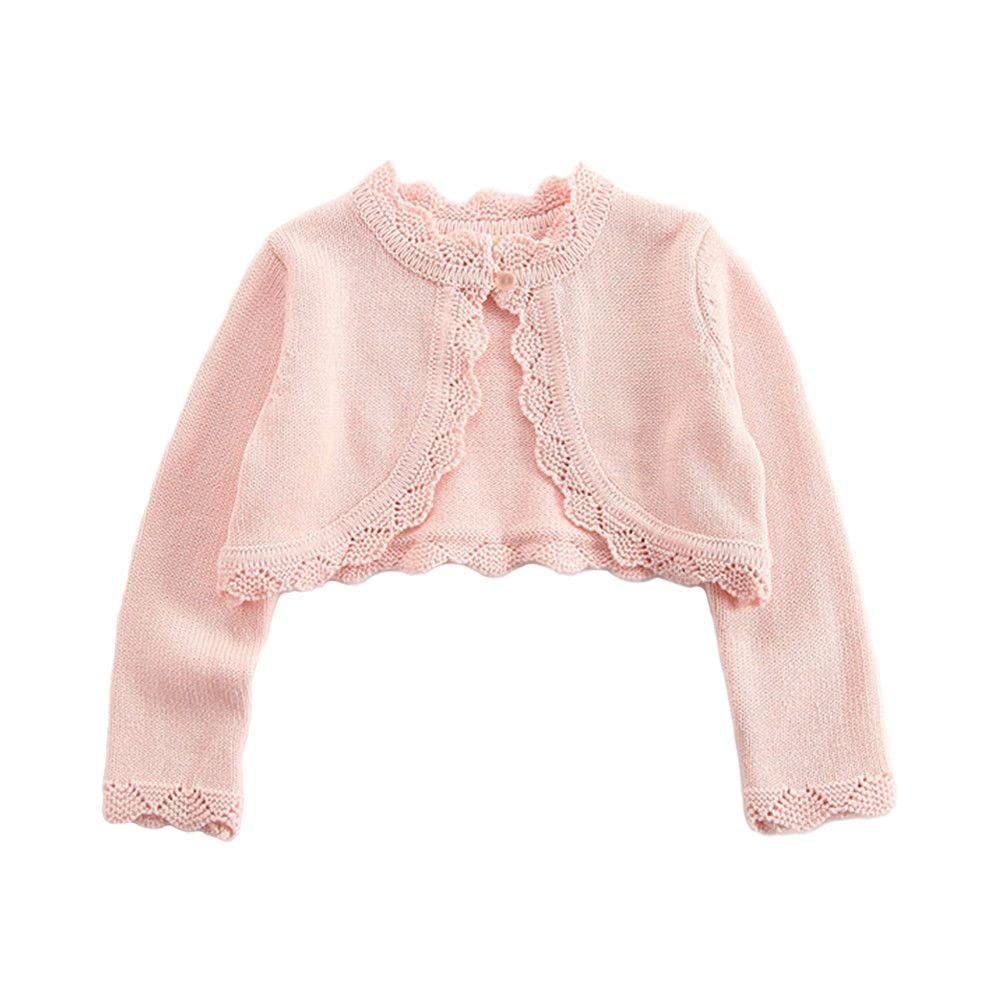 【迅速発送】ウィードマップ 子供服 女の子 カーディガン ボレロ 羽織り 薄手 夏 ショット丈 ニット 長袖 前開き 通気 春秋 お洒落 無地 UVカット 冷房対策 日焼け防止 お出かけ 結婚式 発表
