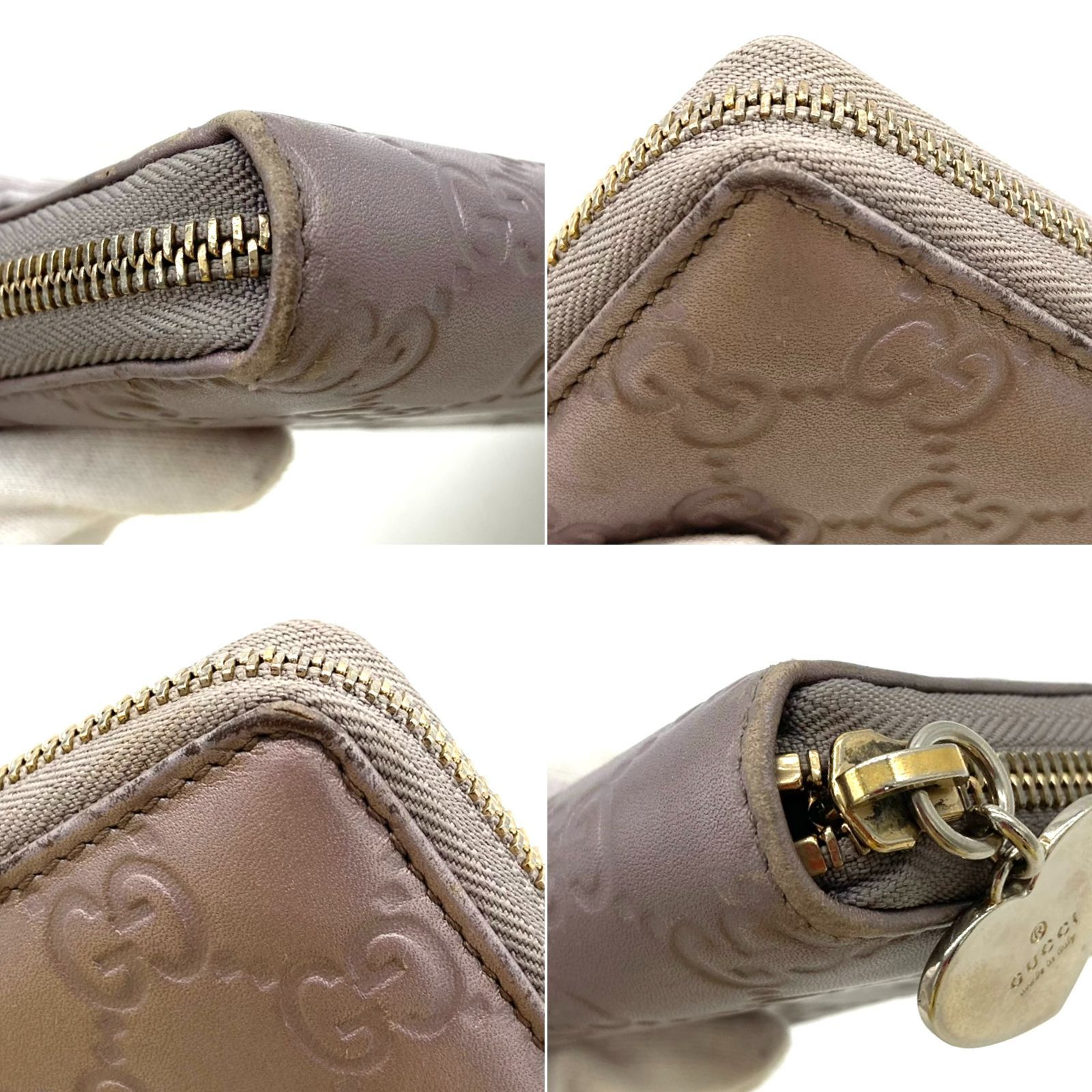 ▽GUCCI/グッチ マイクログッチ シマ ラウンドファスナー 308260 長 