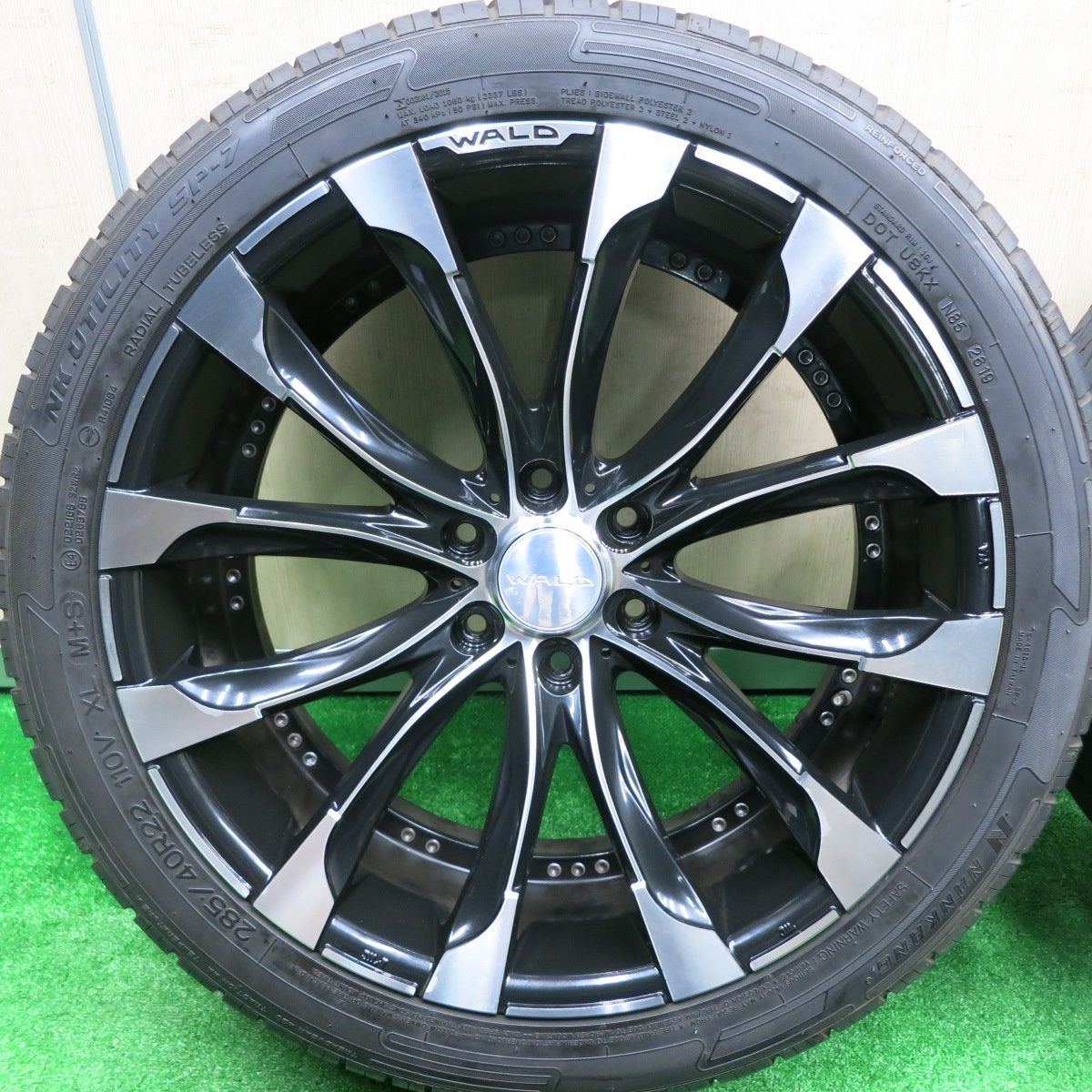 送料無料] バリ溝！9分☆WALD ジャレット 285/40R22 ヴァルド ナンカン 