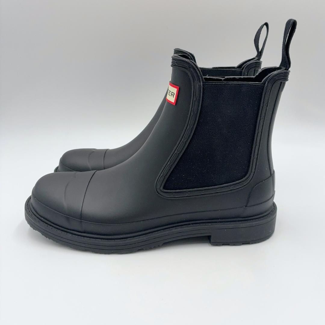 【極美品】HUNTER コマンド チェルシー ラバー ショート ブーツ US8 極美品】HUNTER コマンド チェルシー ラバー ショート ブーツ