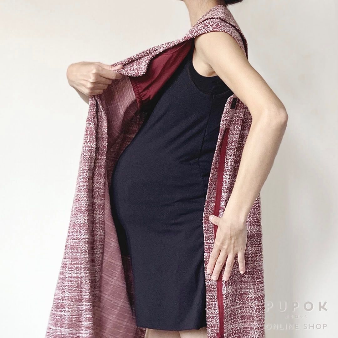 授乳服 NursingDress 産前産後のマタニティワンピース ︎ジャガード素材