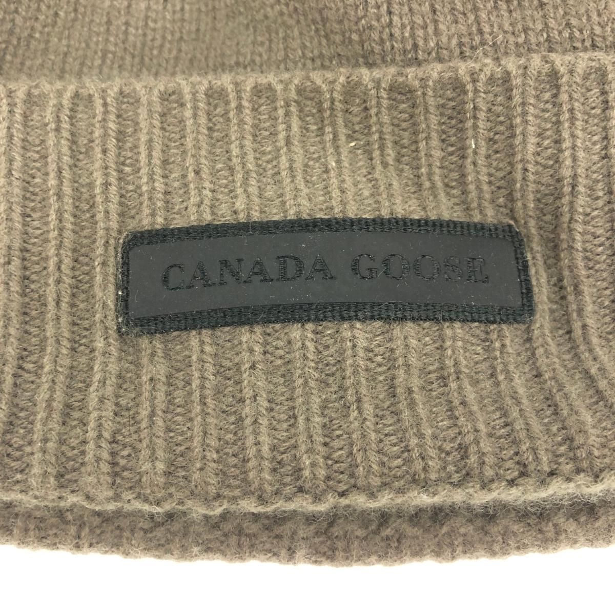  カナダグース  ニット帽   カーキ 毛100％ レディース 　241011008065 CANADA GOOSE カナダグース ニット帽 カーキ 毛100％ レディース