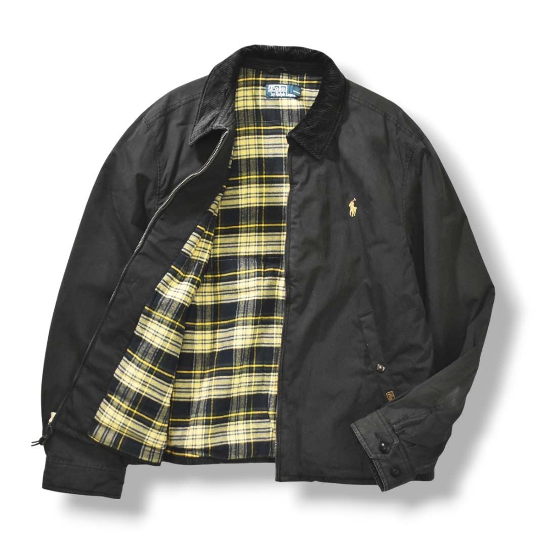 【希少モデル】ラルフローレン　襟コーデュロイ　中綿入ジャケット　L 90sヴィンテージ ラルフローレン RALPH LAUREN 中綿入り 襟