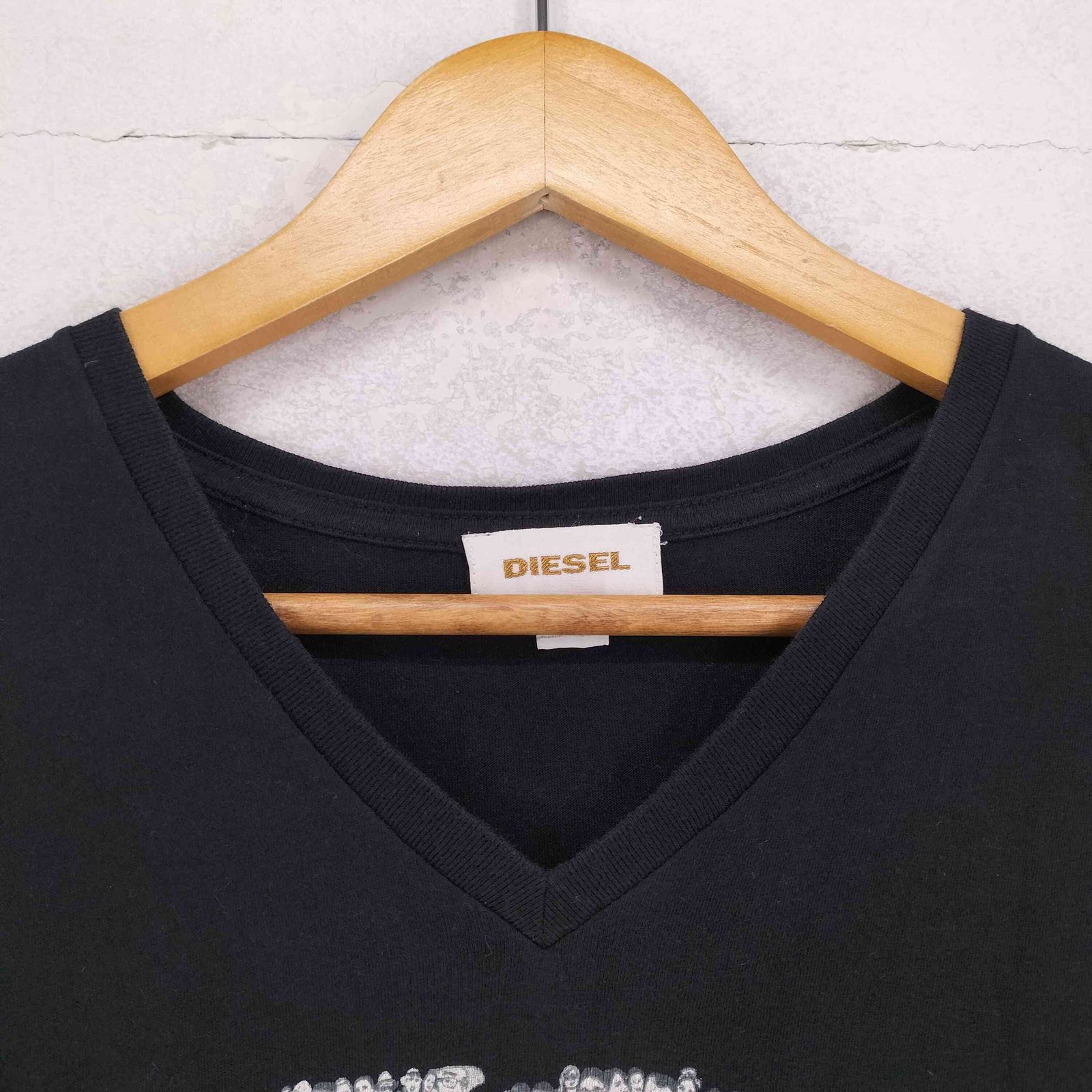 ディーゼル DIESEL ロゴプリントVネックTシャツ Y2K メンズ JPN