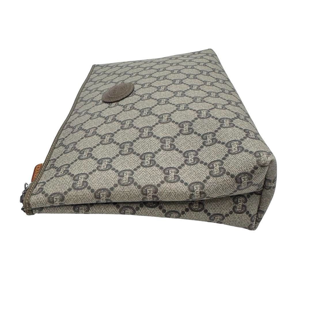 GUCCI グッチ　クラッチ　セカンド　グッチプラス　GGプラス　GG柄　PVC グッチプラス GUCCI PLUS オールドグッチ GG柄 ベージュ PVC